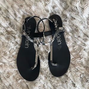 Calvin Klein buckled sandals Sz 9.5